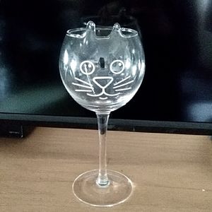 Cat Wine Glass